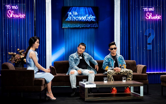Hình ảnh Jombie và T Kan tại chương trình Tò mò Showbiz