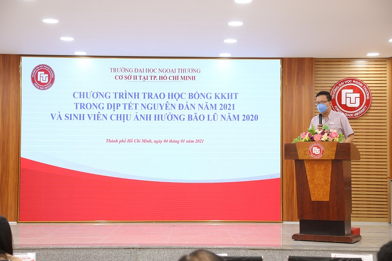 PGS, TS Nguyễn Xuân Minh- Giám đốc Cơ sở II phát biểu tại buổi Lễ